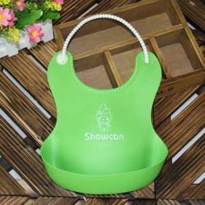 Color: Green2 - Kid Infant Bibs Baby Soft Silicone Bib