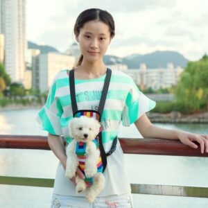 Color: Red, Size: S - Pet Bag Breathable Shoulders Go Out Portable Chest Bag