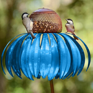 Color: Blue - Garden Petal Shape Bird Feeder