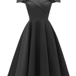 Color: Black, Size: XXL - Satin Dress With One Shoulder And Waist