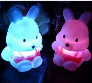 Creative Cartoon Cute Radish Rabbit Colorful Night Light