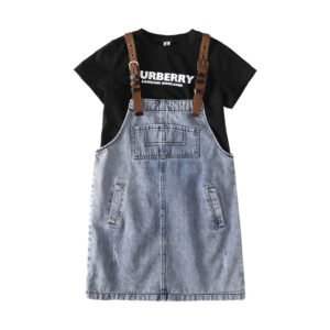 Color: Suspender skirt, Child size: 140cm - Big Children's Sports And Leisure Wear, Summer Children's Net Red Clothing Trend