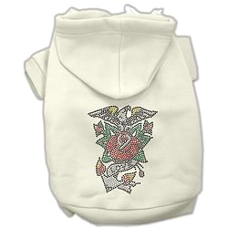 Eagle Rose Nailhead Hoodies Cream M