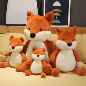 Color: Brown, Size: 35cm - Realistic fox plush toy