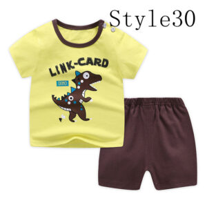 style: 30style, Child size: 73cm - Children's Short-sleeved Suit, Cotton Clothes, Children's Clothing