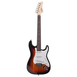 Glarry GST Rosewood Fingerboard Electric GuitarBagShoulder Strap Pick Whammy Bar Cord Wrench Tool Sunset Color