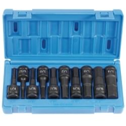 10pc 1/2" dr hex driver set