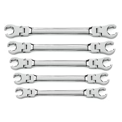 5pc flex flare nut wrench set sae