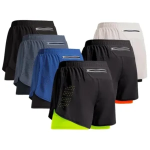 Color: Blue, Size: XL - NEW Sport Shorts Men Sportswear 2 In 1 Short Pants Double-deck Beach Bottoms Summer Gym Fitness Training Jogging Running Shorts