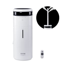 VEVOR Humidifier for Home Large Room, Commercial Humidifier for Whole House 1291.7 sq ft, 16L Water Tank & Night Light & 12h Timer & Auto Shut-Off , Greenhouse, Commercial Branch Tube w/ 360?° Nozzle